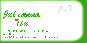 julianna tix business card